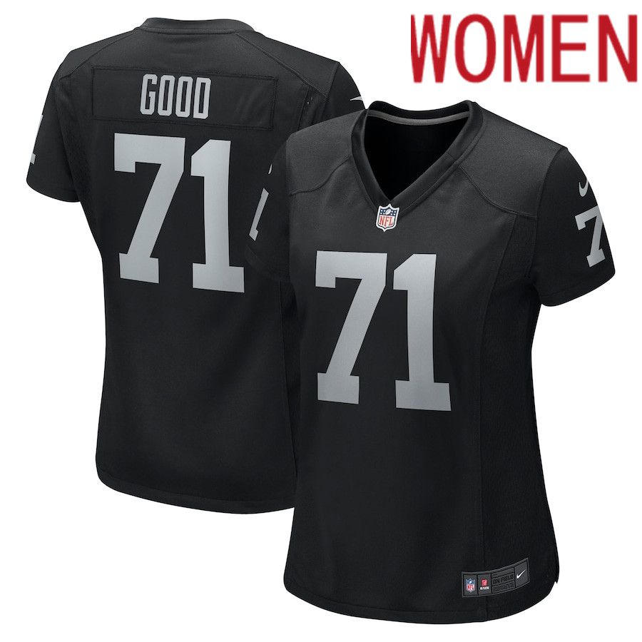 Cheap Women Oakland Raiders 71 Denzelle Good Nike Black Game NFL Jersey